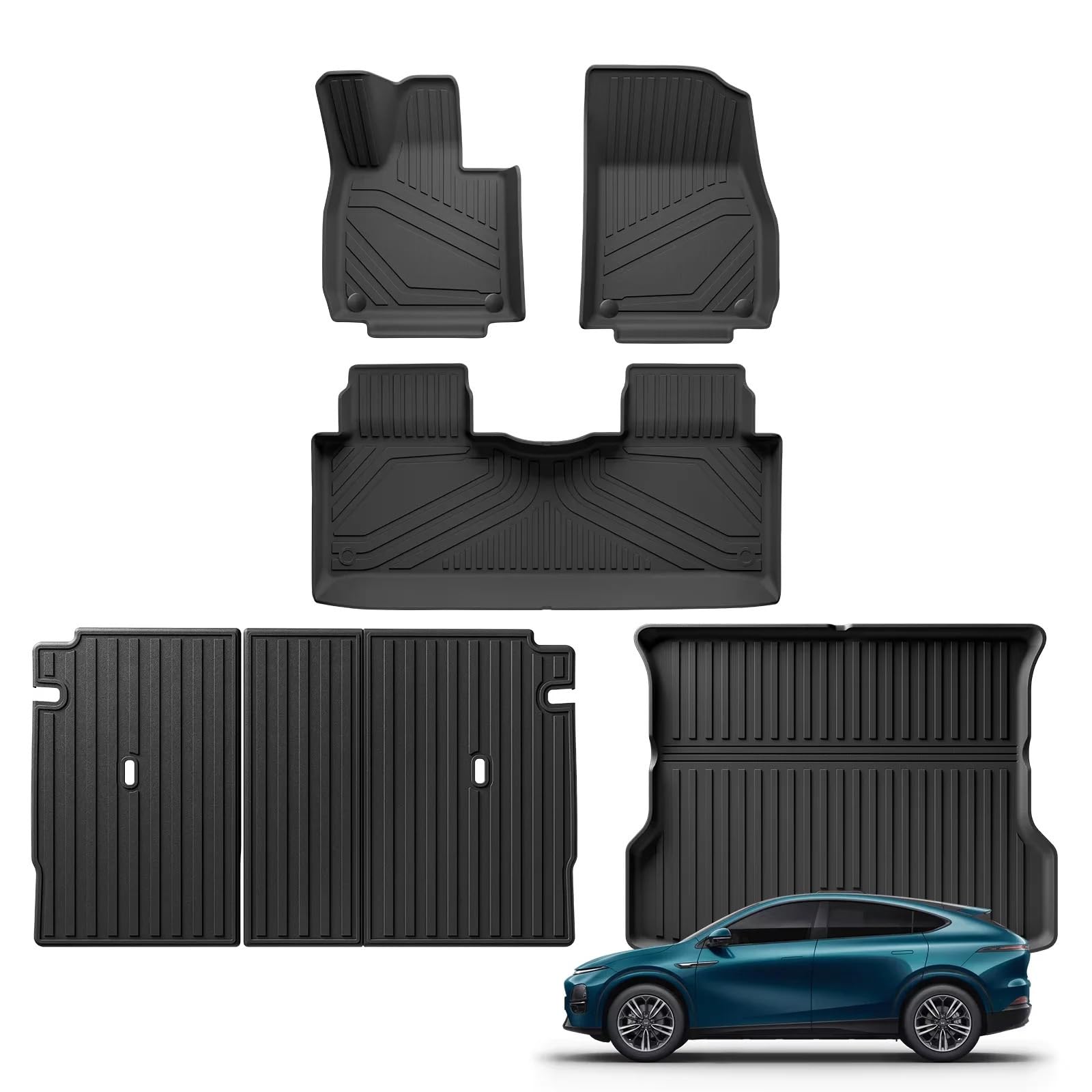maty samochodowe Do Xpeng G6 2023-2025 dywaniki samochodowe | Do maty podłogowej Xiaopeng LHD i RHD Wyściółka bagażnika(Backrest mat 2pcs)