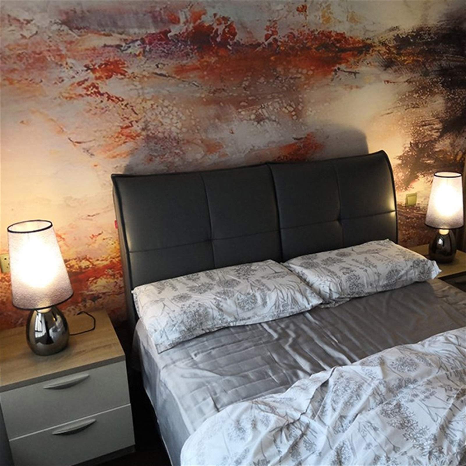 Lámpara de Escritorio LED Lámparas de Mesa Lámparas de mesita de Noche, pequeñas lámparas de Escritorio para Dormitorio, Sala de Estar con Base de Metal y lámpara de Tela Lámpara de Mesa Lámpara de