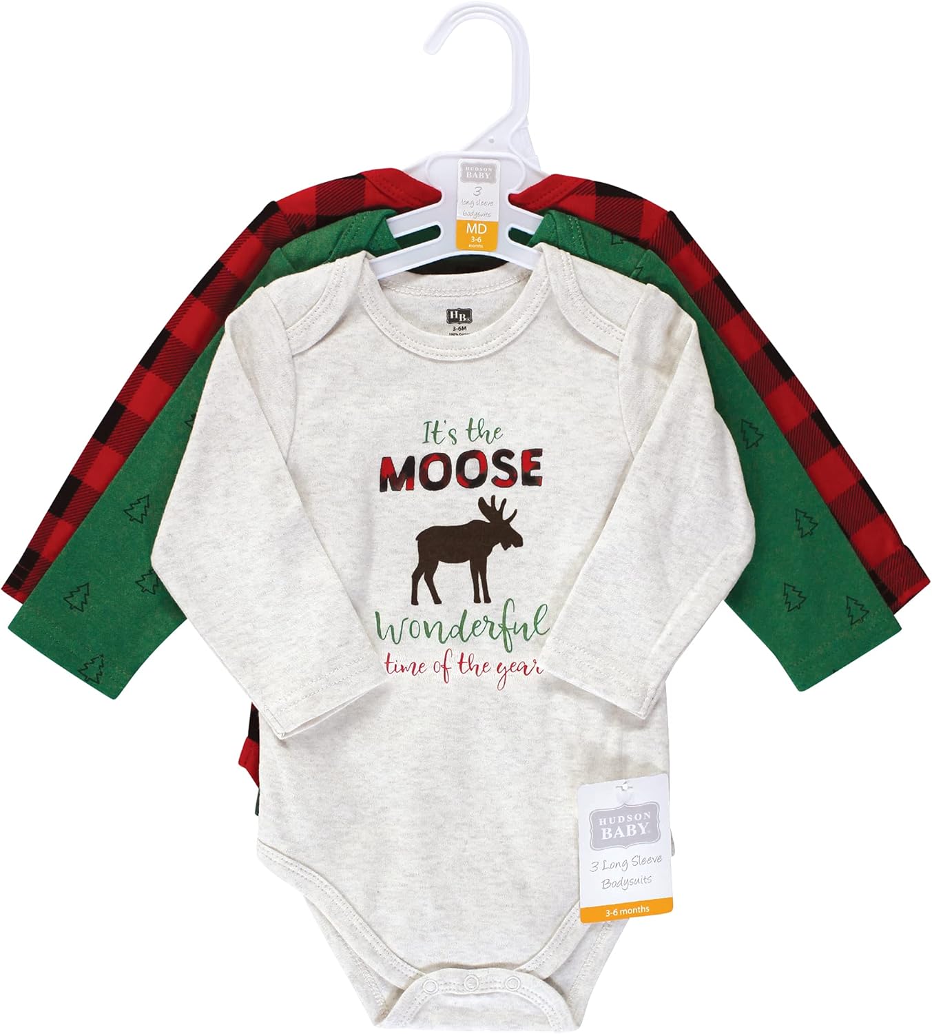 Hudson Baby Unisex Baby Cotton Bodysuits - Image 2