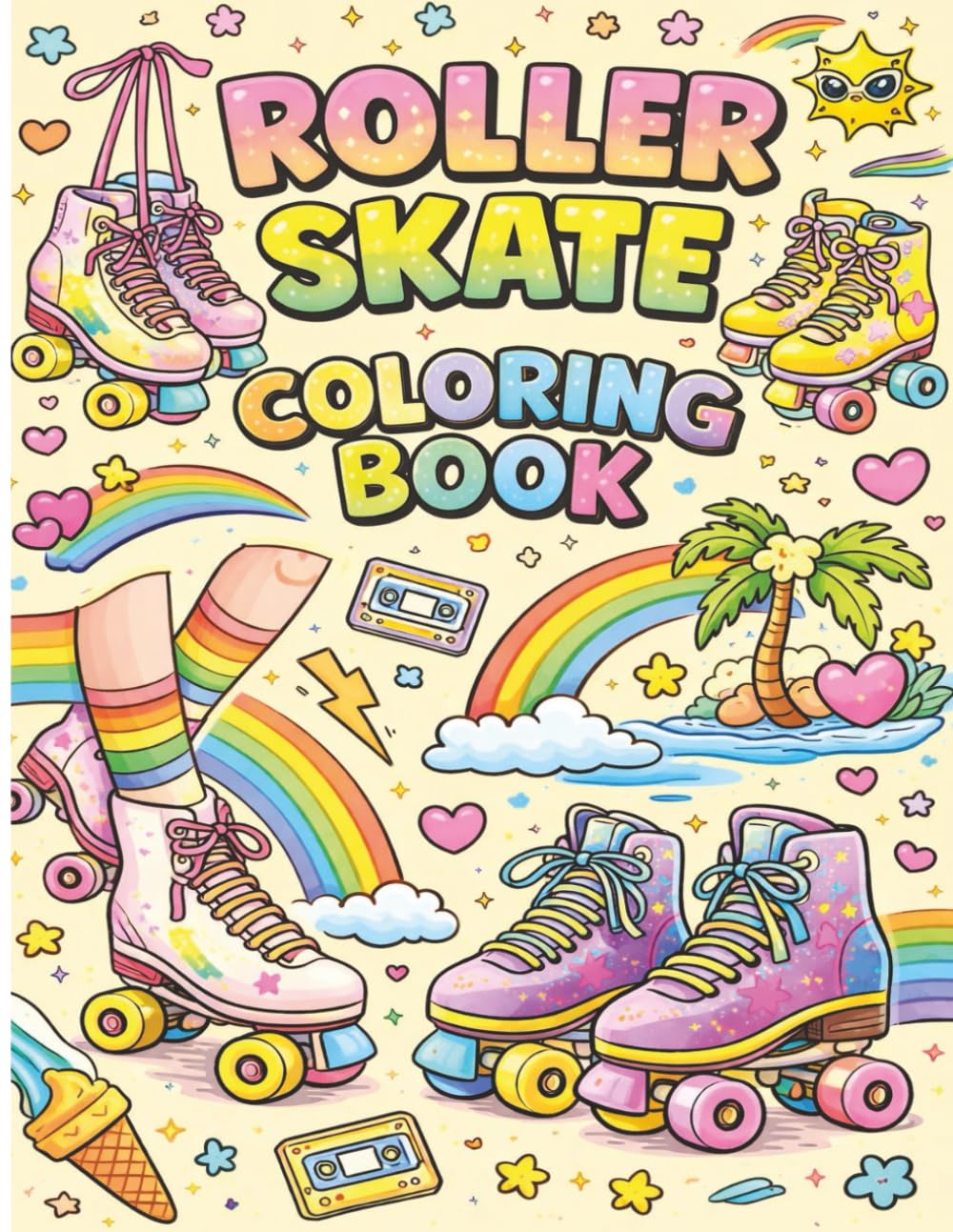 Roller Skate Coloring Book: Fun and Detailed Coloring Pages of Rink Life, Shuffle Skating, Posters and Skate Culture for Kids and Adults