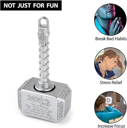 Vista 12 de Fidget Chain Hammer Spinners Metal Cool Finger Hand Spinner Fidget Cube Block Ansiedad Juguete Enfoque Cobre Fidget Juguetes para la ansiedad Gyro