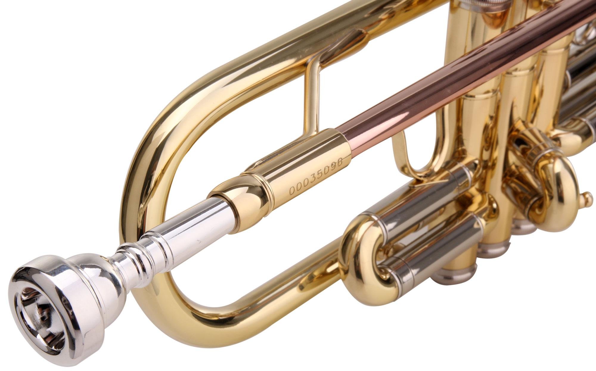 Classic Cantabile TR-39 Bb-Trompete (Schallbecher Messing 125 mm, Mundrohr Goldmessing, Stimmzug Neusilber)