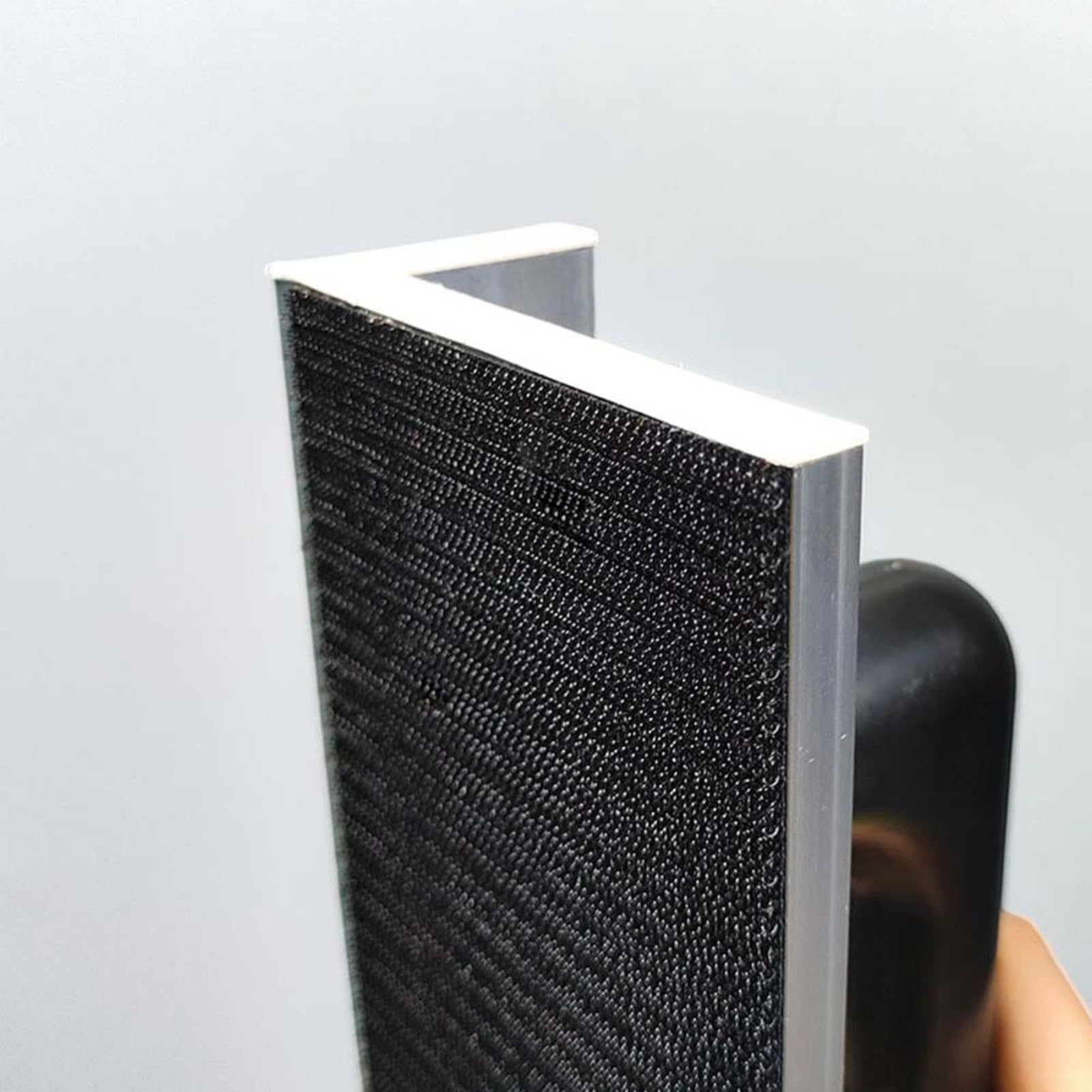Porta carta vetrata angolare in alluminio per levigatura angolare interna a 90 gradi, progettato per levigatura di pareti e legno e rimozione dello stucco
