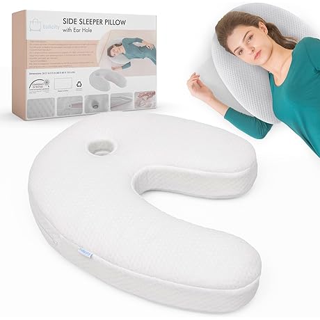 Dr. Cole Memory Foam Side Sleeper Pillow for Neck and Shoulder Pain