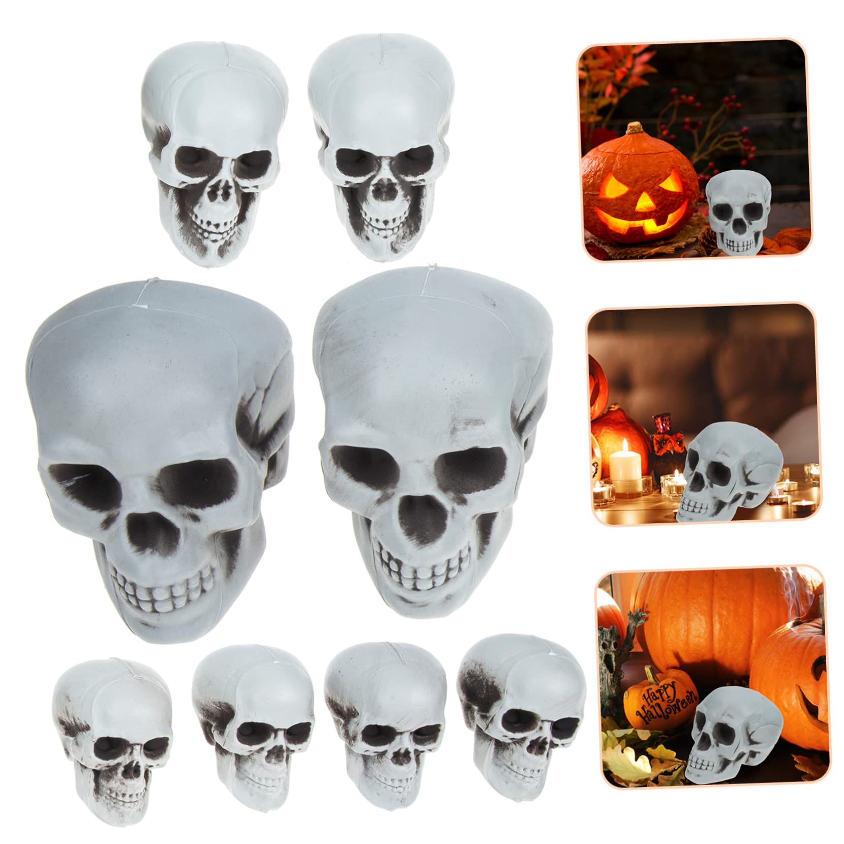 TOPBATHY 16 Pz scheletro di halloween regalini halloween decorazioni halloween giocattoli di halloween ornamento del cranio di Halloween giocattolo oggetti di scena del cranio spaventosi