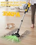 Aspirateur sans fil pour DeWalt Batterie, 7-in-1 Aspirateur de bâton léger avec HEPA Filtre, 35KPA Aspiration, 350W Moteur sans brosse, 3 Modes pour Tapis, Sol, Voiture (batterie non incluse)