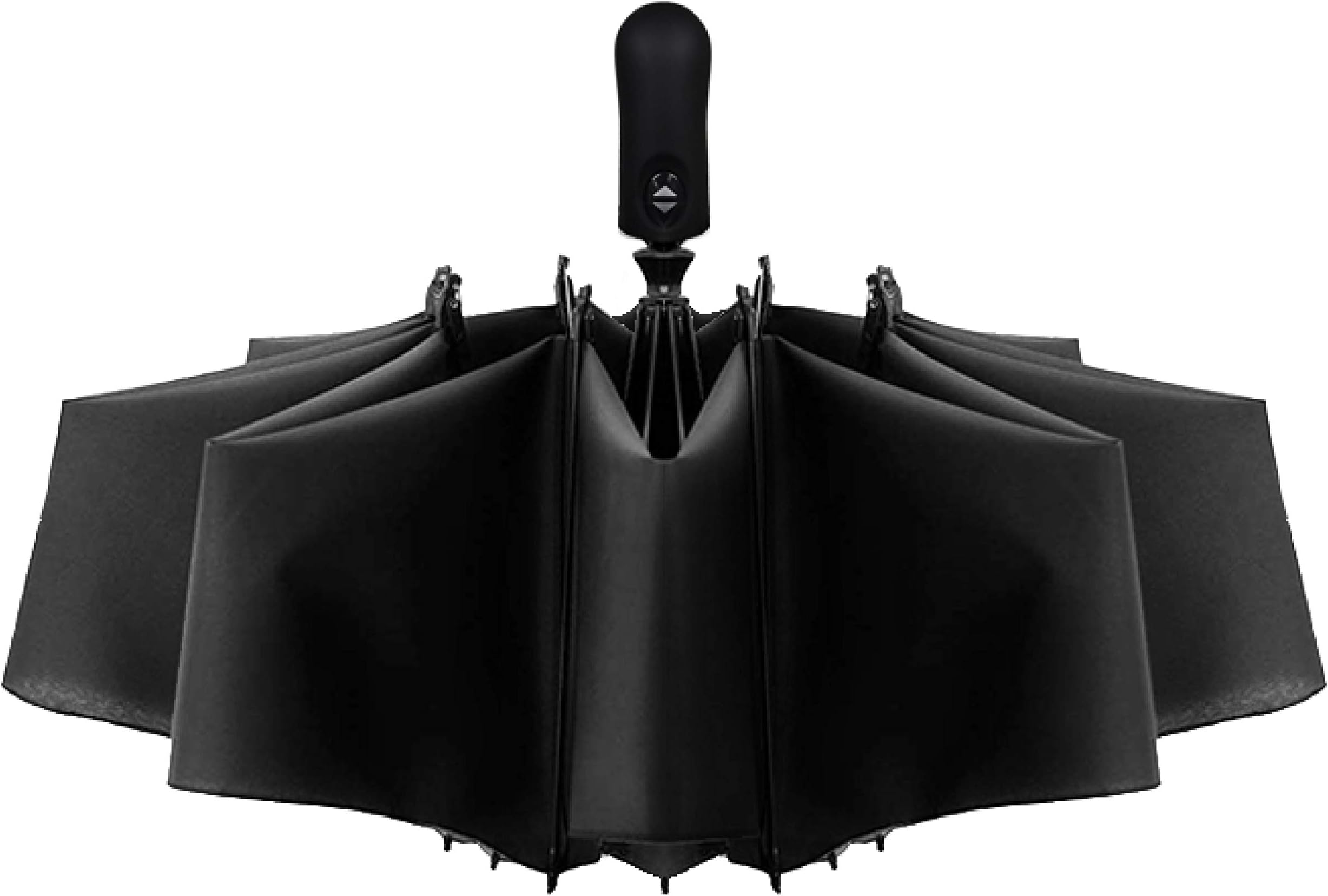 Inverted Folding Umbrella with Anti-UV and Teflon Coating | Upside Down and Windproof Umbrella for Traveling | Black and Reverse Umbrella for Car and Golf | Vanquisher Auto Open Close Umbrella