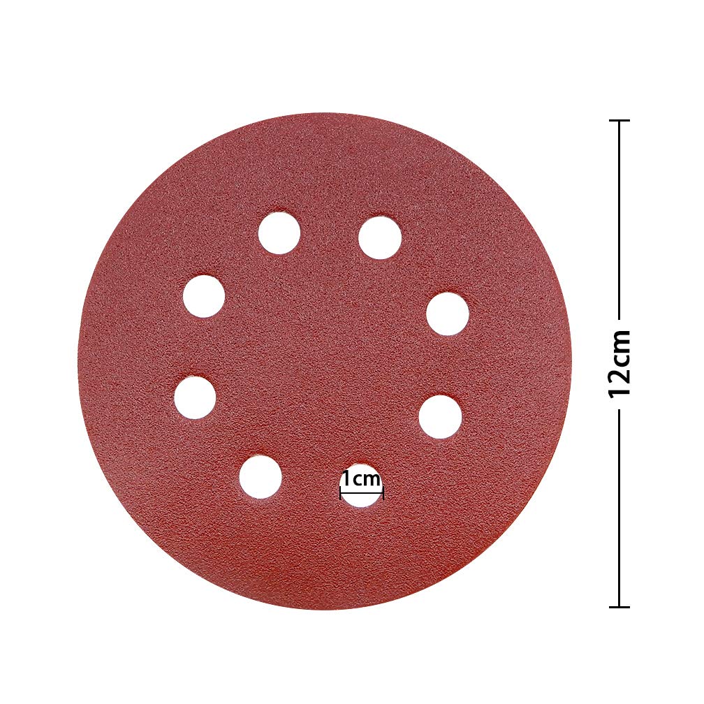 IEDs Sueltos 3 Mm Discos De Lija Papel De Lija 125mm.8 Agujeros,50