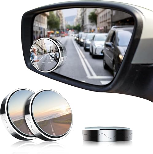 2 espejos de punto ciego para automóviles, espejo lateral convexo giratorio de 360 grados, espejos universales de punto ciego para automóviles, SUV,