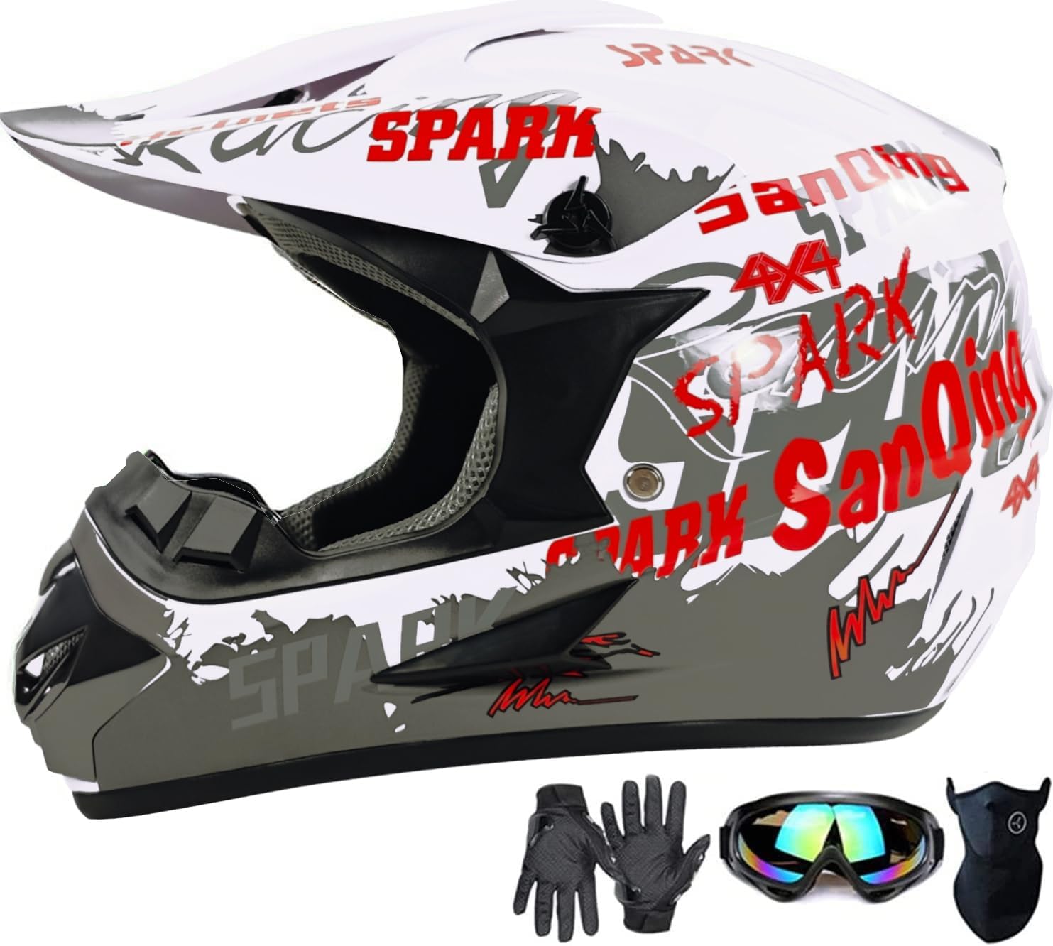 Motocross Helmet,Adult &Youth Trend Full Face Helmet,ATV Motorcycle
