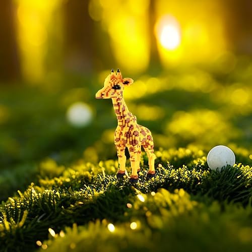 Miniatura 5 de Mini bloques de construcción Larcele de perros, ladrillos de juguete para construir mascotas, 950 piezas KLJM-02, Jirafa