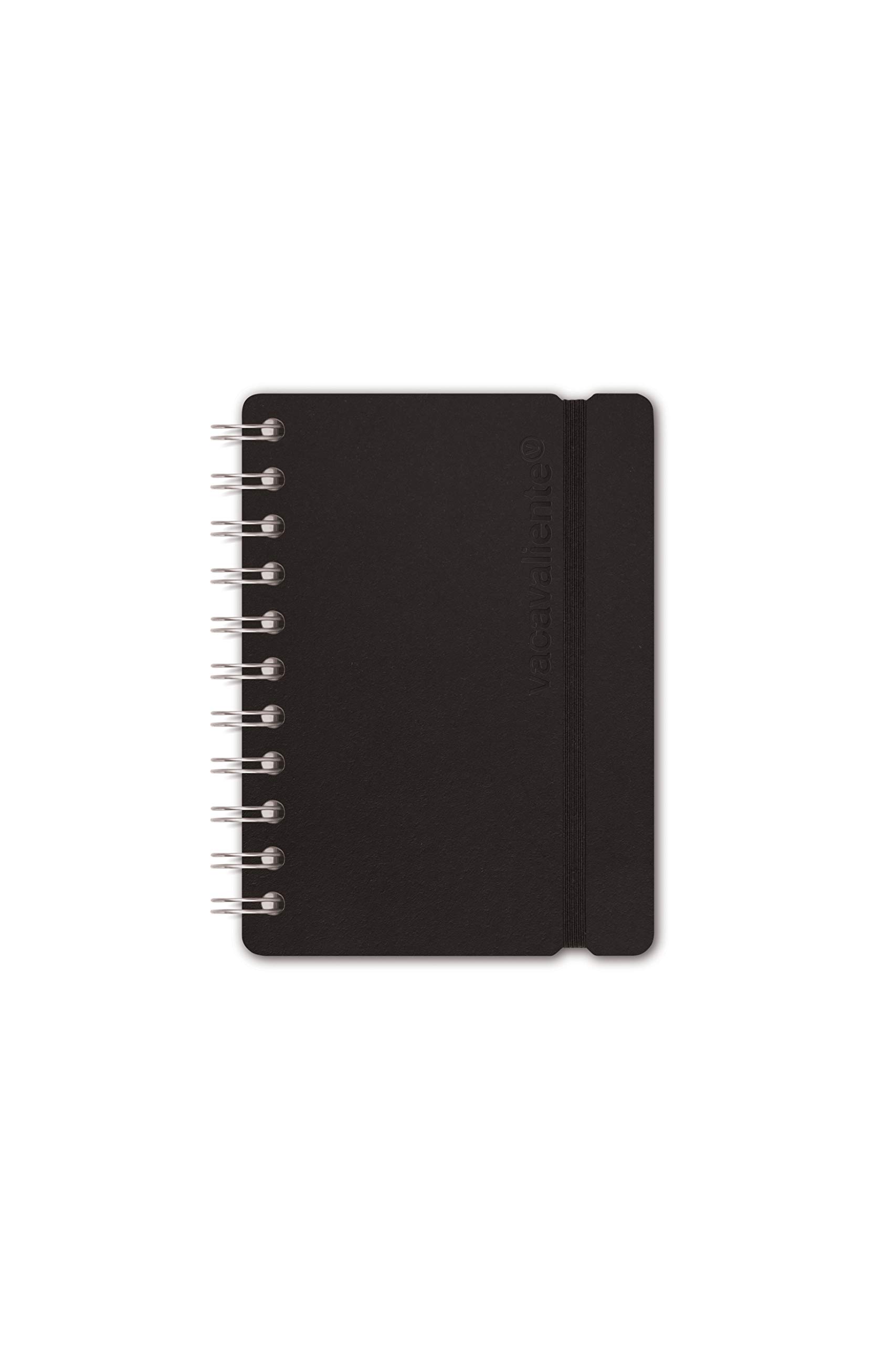 Vacavaliente Recycled Leather Black A6 Notebook