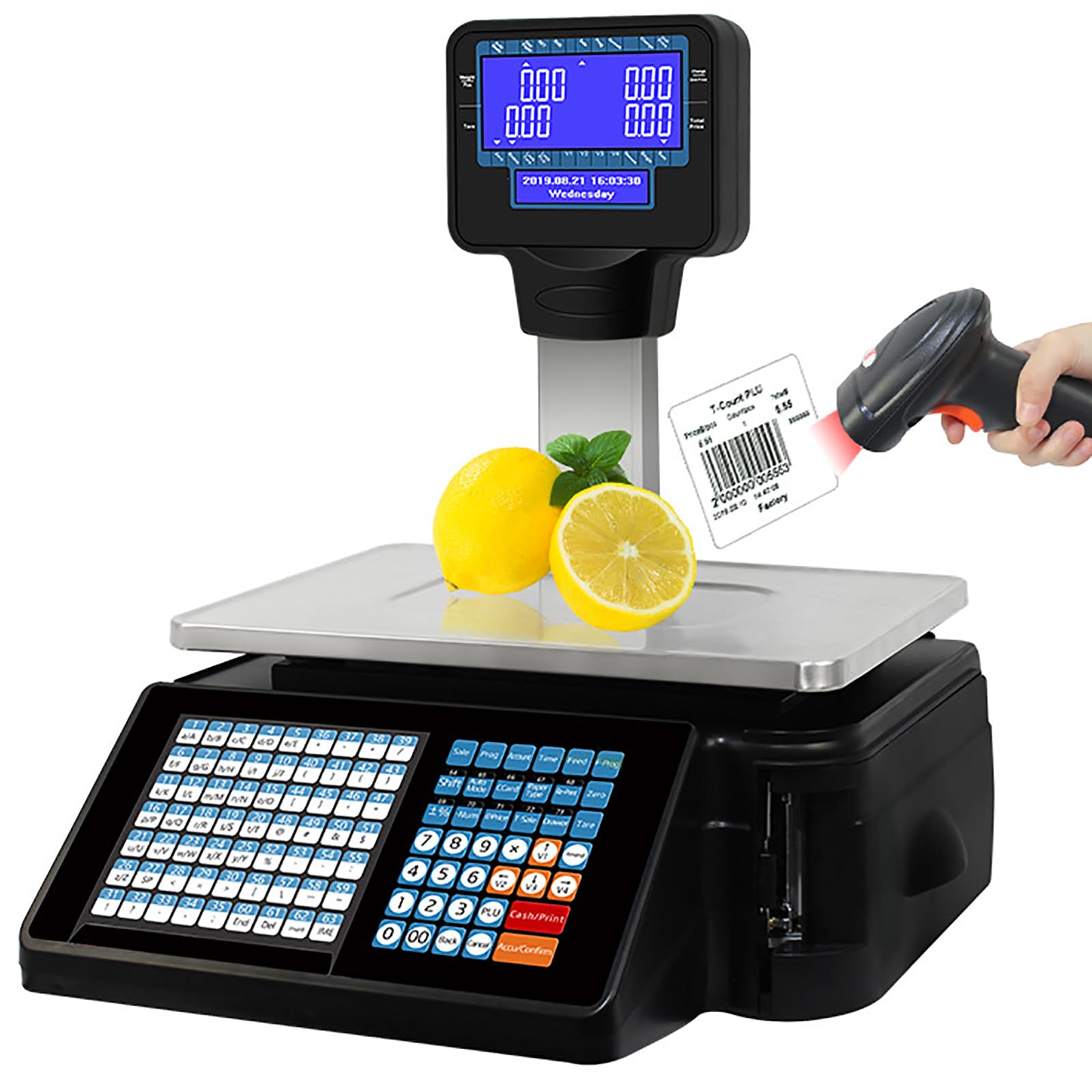 MYUYEE Electronic Price Computing Scale,30Kg/66 Lb Digital Deli Weight Scales,Commercial Food Fruit Meat Produce Counting Weight For Retail Store,Kitchen,Restaurant Mar (Machine)