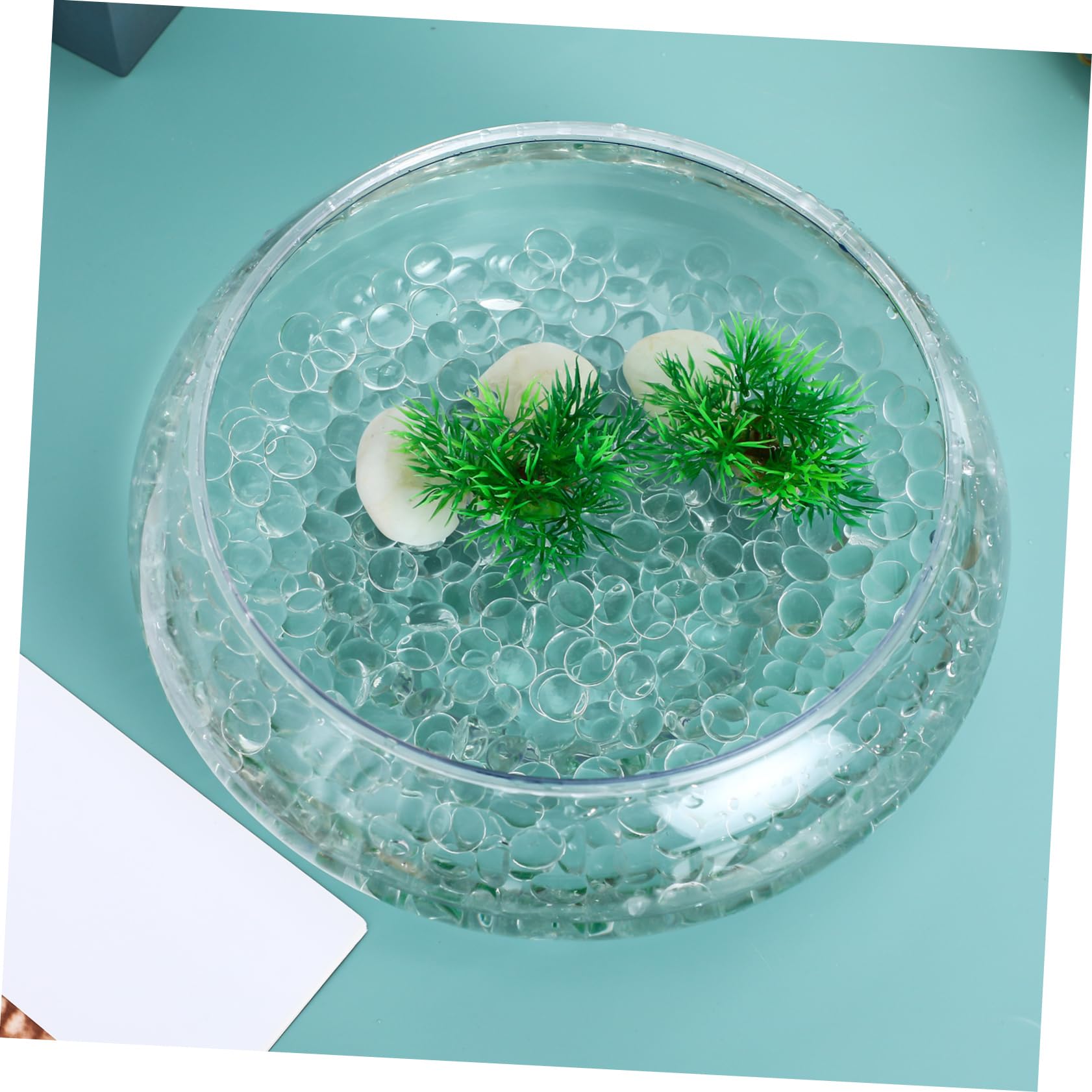 Billes Plates Verre Transparentes Perles pour Vases Décoration De Remplissage pour Aquarium Et Jardin