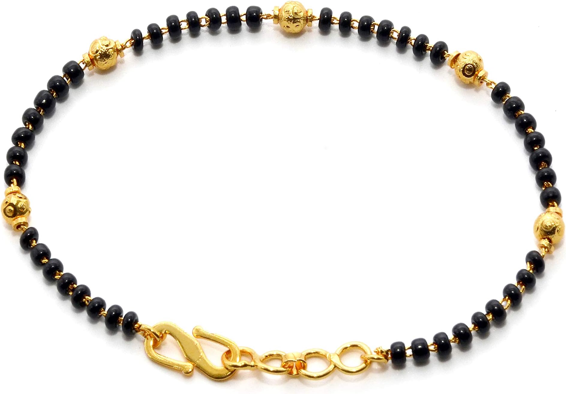 Latest Trend Bracelet Bangle Style Beautiful Artificial Hand Mangalsutra for Women, One Size, Brass