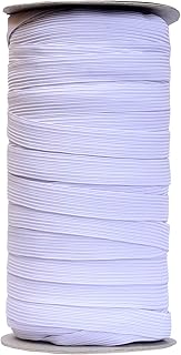 50 Yards Length 1/2" Width Flat Elastic Band for Sewing Stretch Elastic Cord for DIY Projects, Arts & Crafts (White)