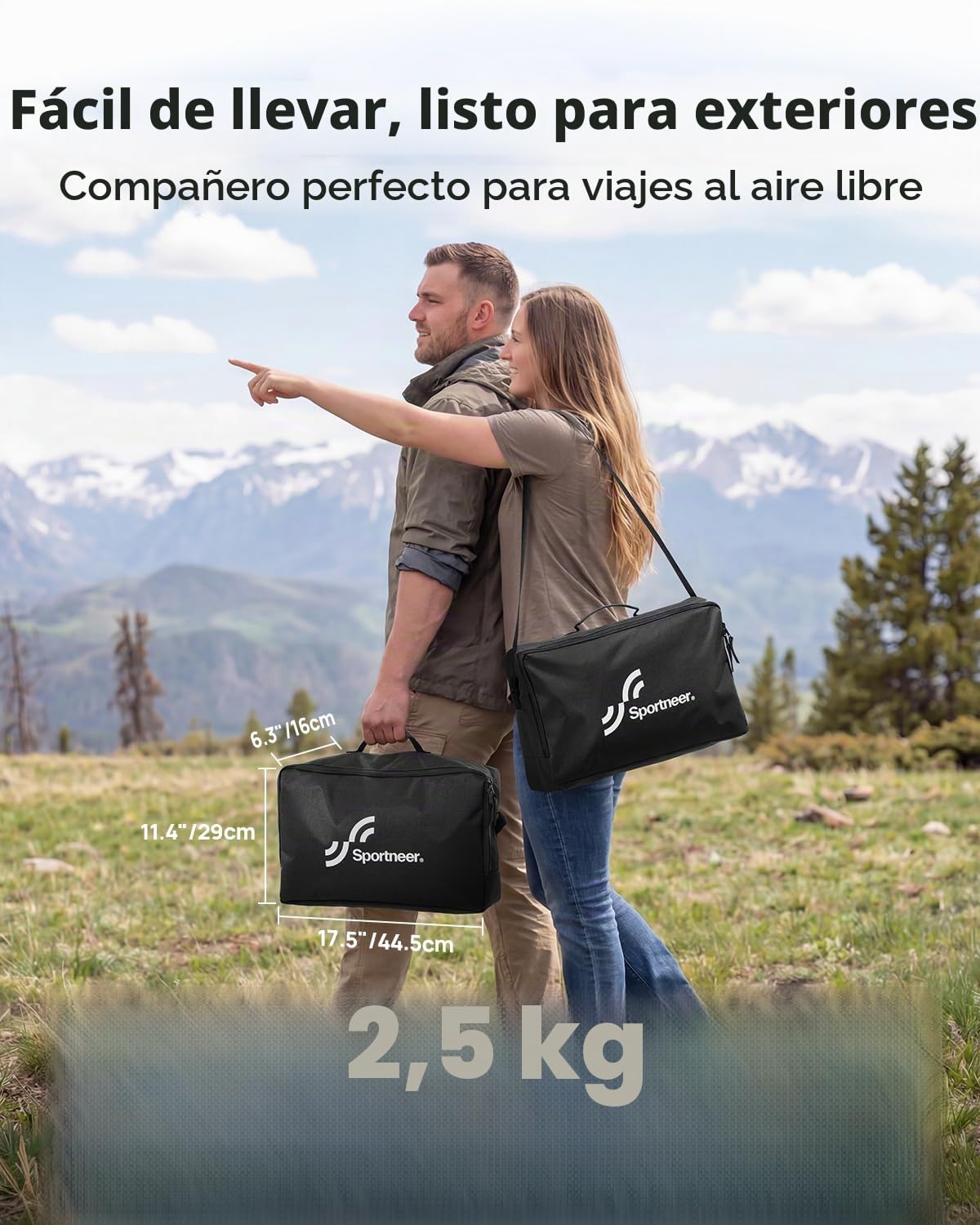 Sportneer Cama de campo plegable, 70/80cm Ultra Ancho XXL Cama de camping plegable, ligera, hasta 150kg para acampar, senderismo, viajes con mochila, camping