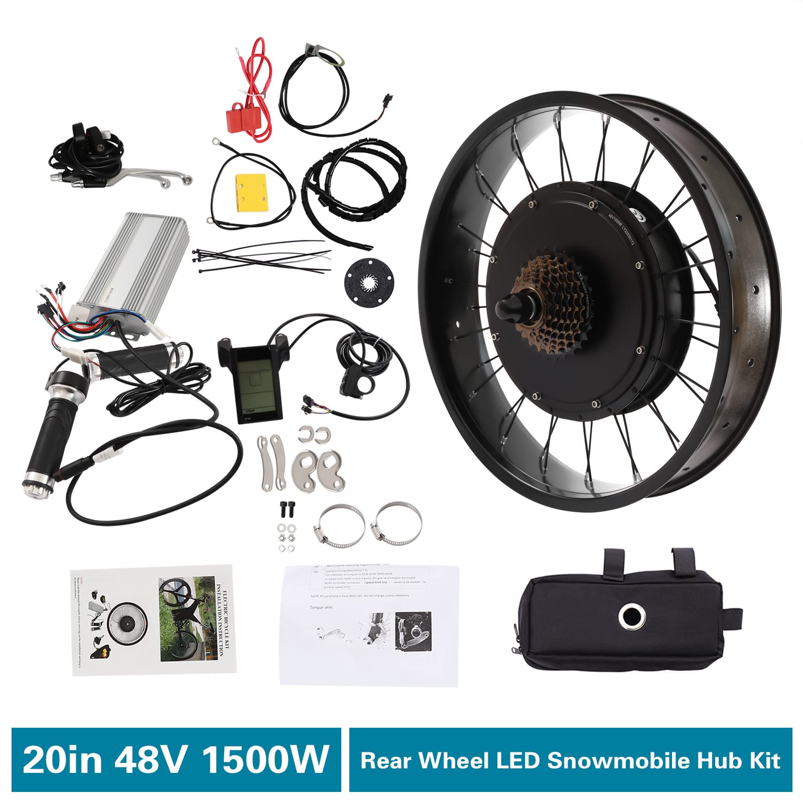 20 Zoll E-Bike Umbausatz 48V 1500 Watt Rear Hinterrad(außer Batterie)