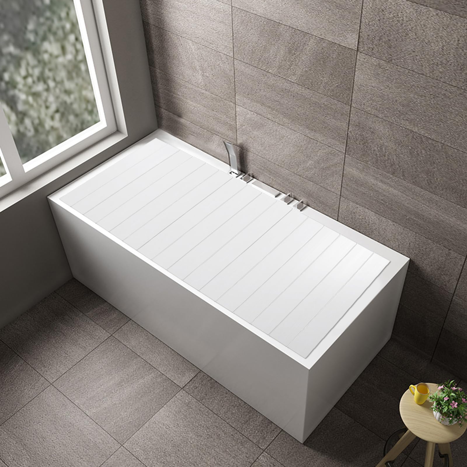 Copertura per vasca da bagno, 170 x 70 cm, pieghevole, antipolvere, copertura per vasca da bagno, per la casa, il bagno d'albergo, esperienza SPA