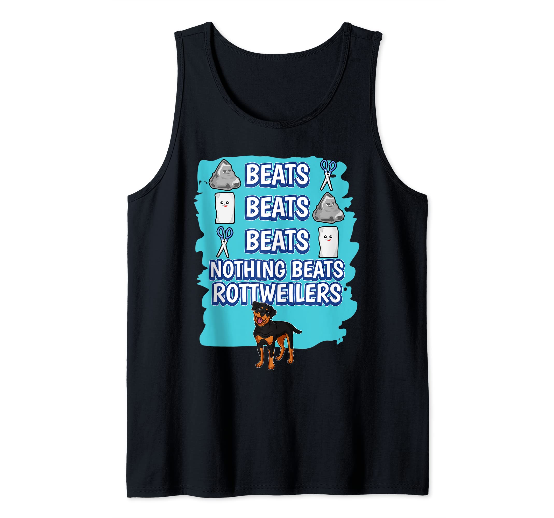 Rottweilers Rock Paper Scissors Game Rottweiler Tank Top