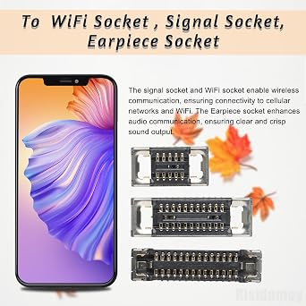 7 Pcs for iPhone 11 Pro Max Motherboard Socket Connector A Sets | LCD Touch Earpiece Receptacle for iPhone 11Promax Battery Slot Charging Port Outlet Replacement for iPhone 11 PROMAX