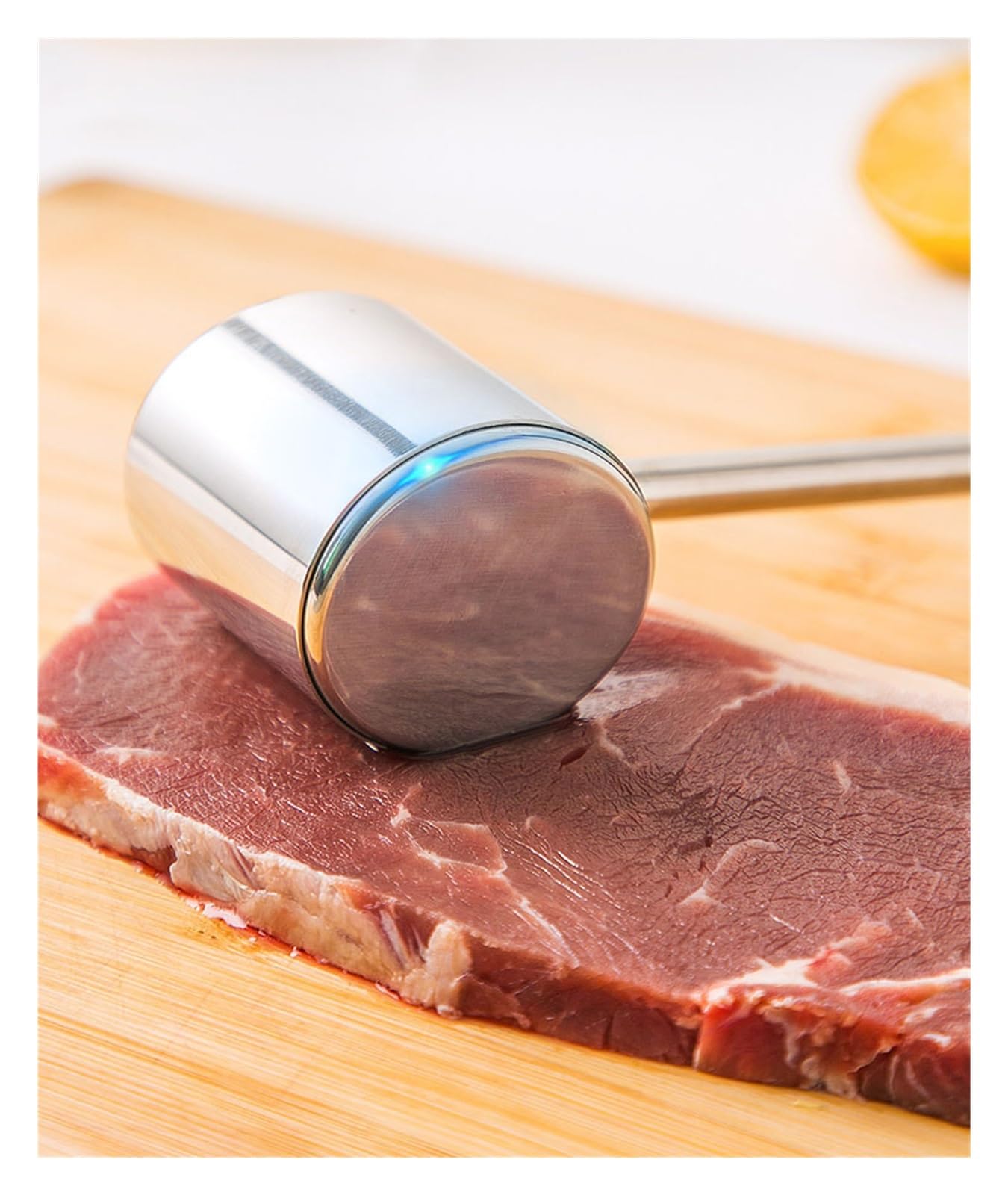 Batticarne In Acciaio Inox Bixury - Doppia Faccia Con Chiodi E Superficie Piana, 27 Cm - Foto 10