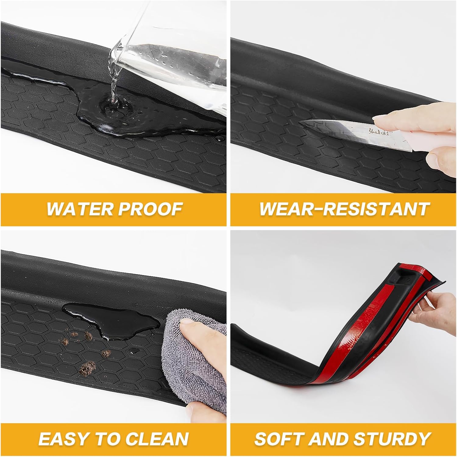 4PCS for Jeep Gladiator Door Sill Guards Kit for 2018-2025 Jeep Wrangler Accessories Door Entry Guard Protector for 2020-2024 Jeep Gladiator JT Accessories Car Door Sill Protector for Jeep Wrangler JL