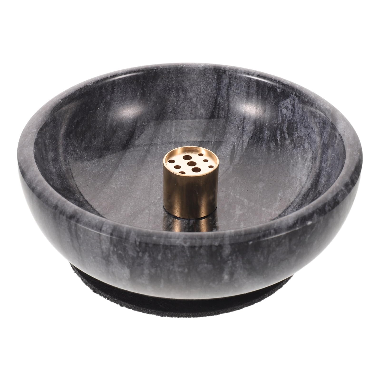 Toyvian Soporte Vertical para Varitas de Incienso Negro Bandeja Recogecenizas de Mármol, Quemador de Incienso Cónico y Cuenco para Sahumar Hierbas Aromáticas, Adecuado para Decoración