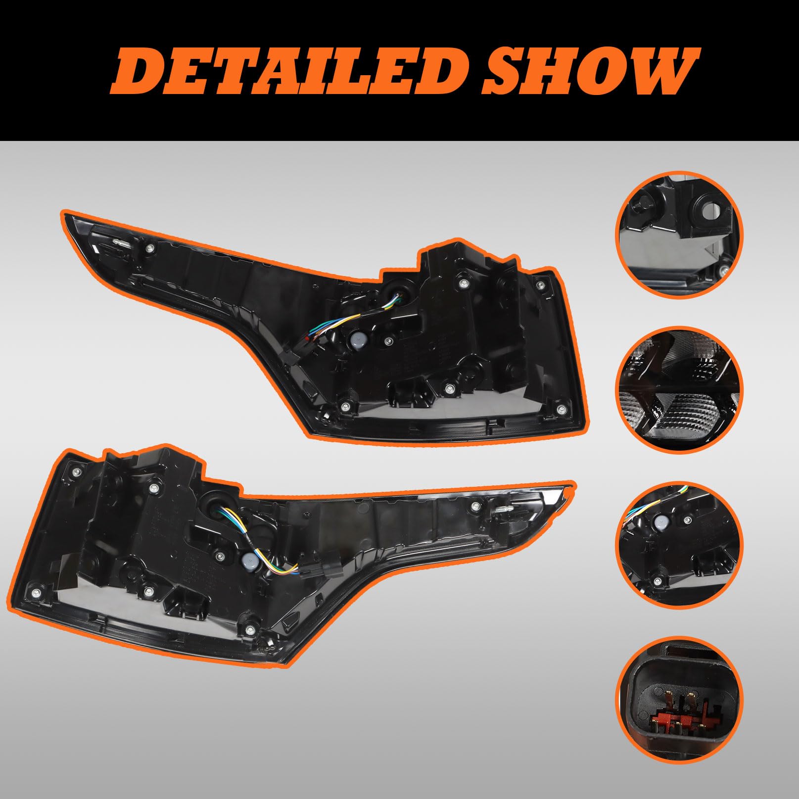 Aspaton Tail Lights Assembly w/Bulbs Compatible with Range Rover Sport 2014-2018 Rear Tail Lamp Taillight Left & Right LR043974 LR043976