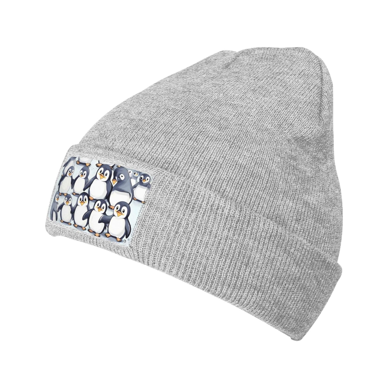 Many Cute Baby Penguins Sketch Classic Warm Winter Hats Fashion Knitted Cap Daily Beanie Hat Unisex,Light Running Cap,Modern,Snug