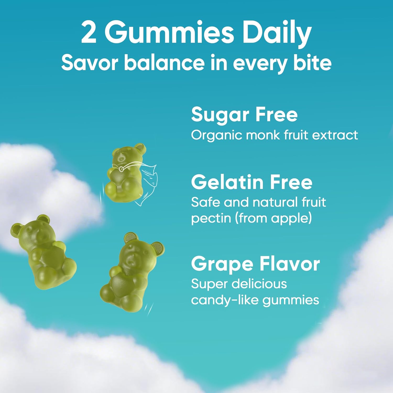 Cortisol Gummies for Women & Men, Sugar Free Cortisol Reducer Supplements w/ Magnesium, Ashwagandha, Mushroom, L-theanine, Rhodiola, Vitamin B6 B12 for Cortisol Detox, Relax, Sleep Support 2 Pack