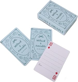 Custom Wedding Playing Cards, Wedding Guest Book Alternative, Favors Wedding Gift