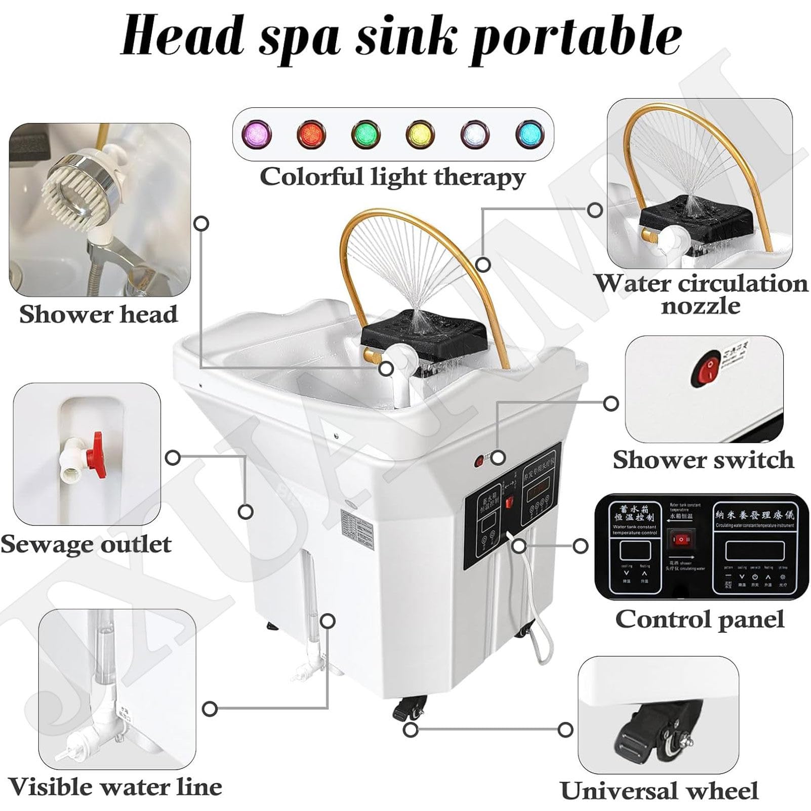 Pompe à Eau pour Spa, Double système de Chauffage et de Circulation d'eau, Accessoires pour Spa