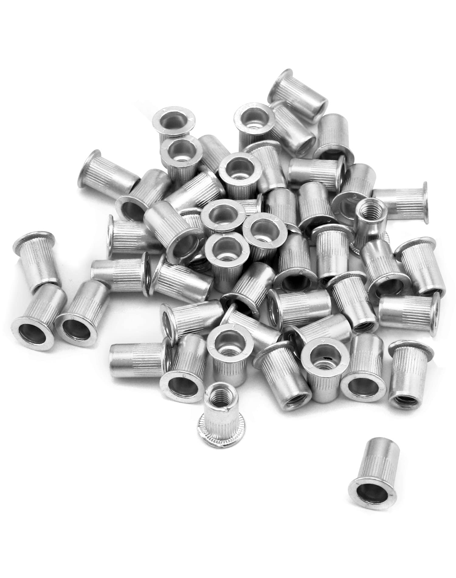 QWORK® 50 Pezzi Rivetti Filettati M6, dadi rivetti filettati, lega di alluminio, per il fissaggio di decorazioni per mobili artigianali