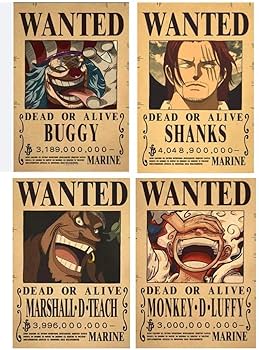 Amazon.co.jp: ONEPIECE ワンピ ース 手配書 ポスター 新四皇4枚セット