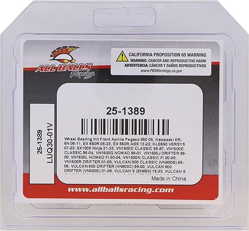 Miniatura 7 de All Balls Racing 25-1389 Kit de rodamientos de rueda compatible conreemplazo para Kawasaki Triumph