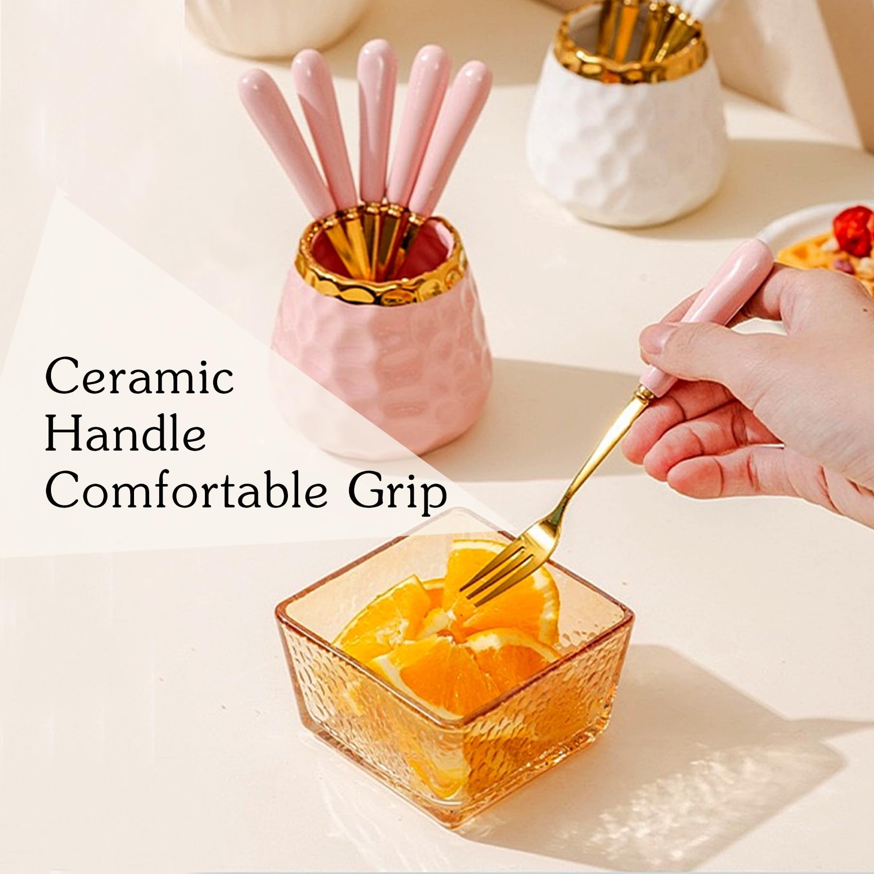 Amazon.com: HENWAFX Dessert Fork Set, Dessert Spoons and Forks