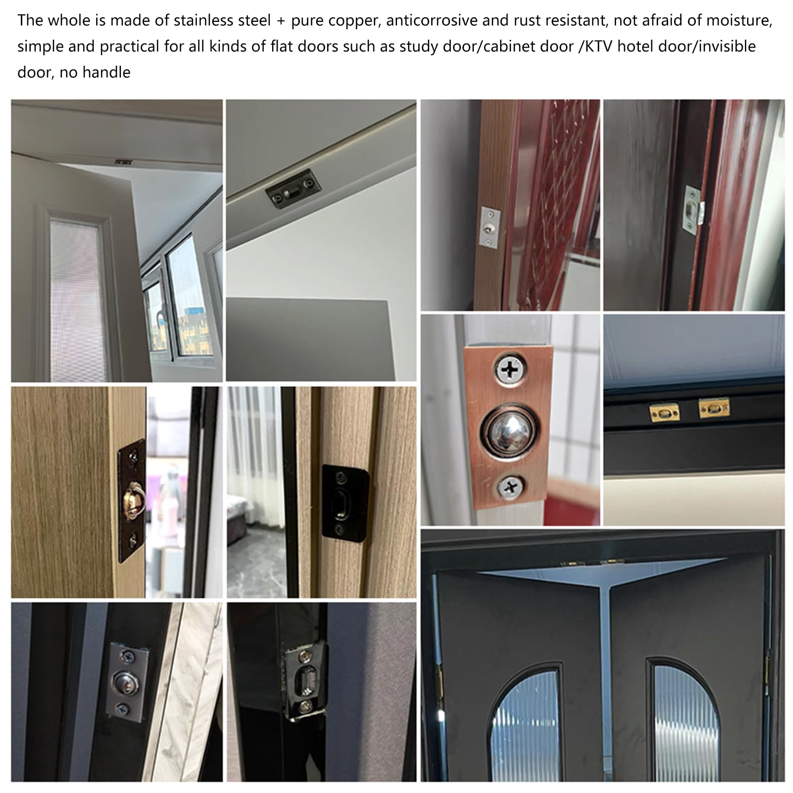 kobeIeen Closet Door Catch Door Catches for Interior Doors Adjustable Bearing Catch Simple Installation