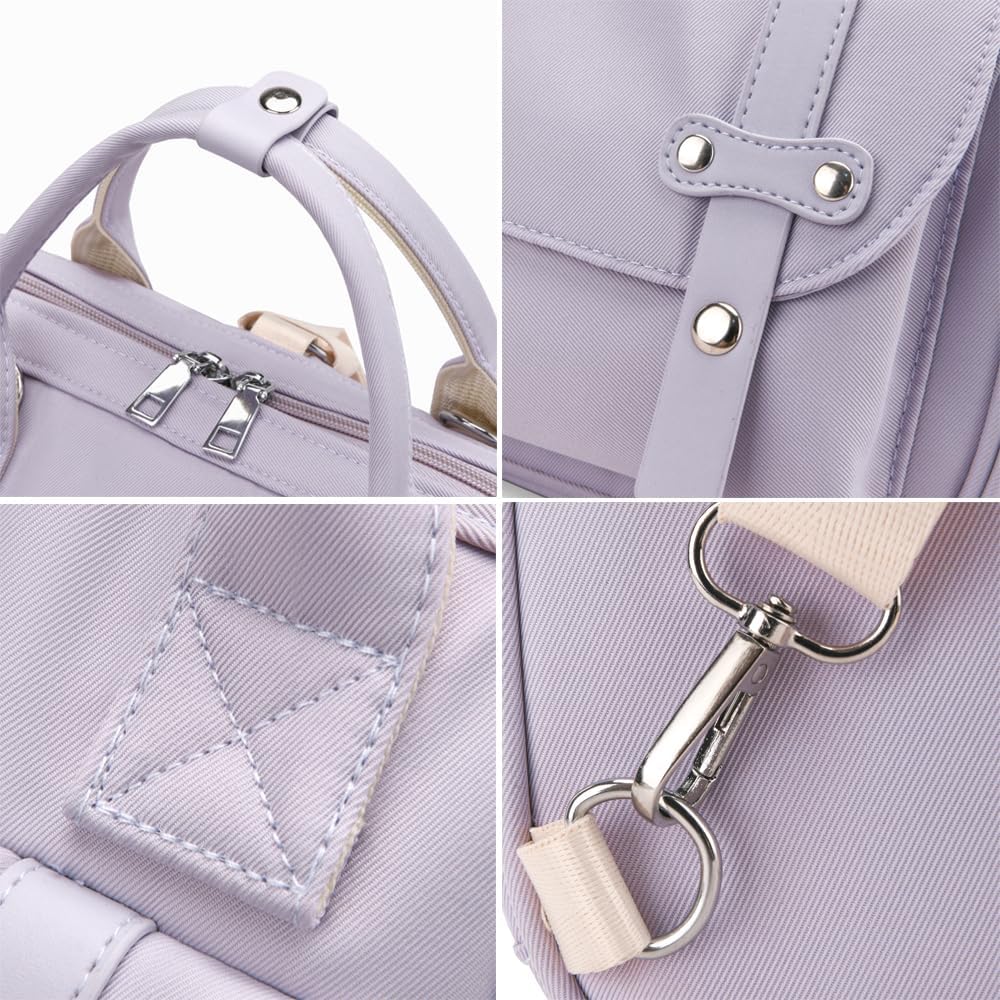 Small Diaper Bag Tote - Diaper Backpack Crossbody Baby Waterproof Multi-Function Mini Smart Diaper Bag (Purple)