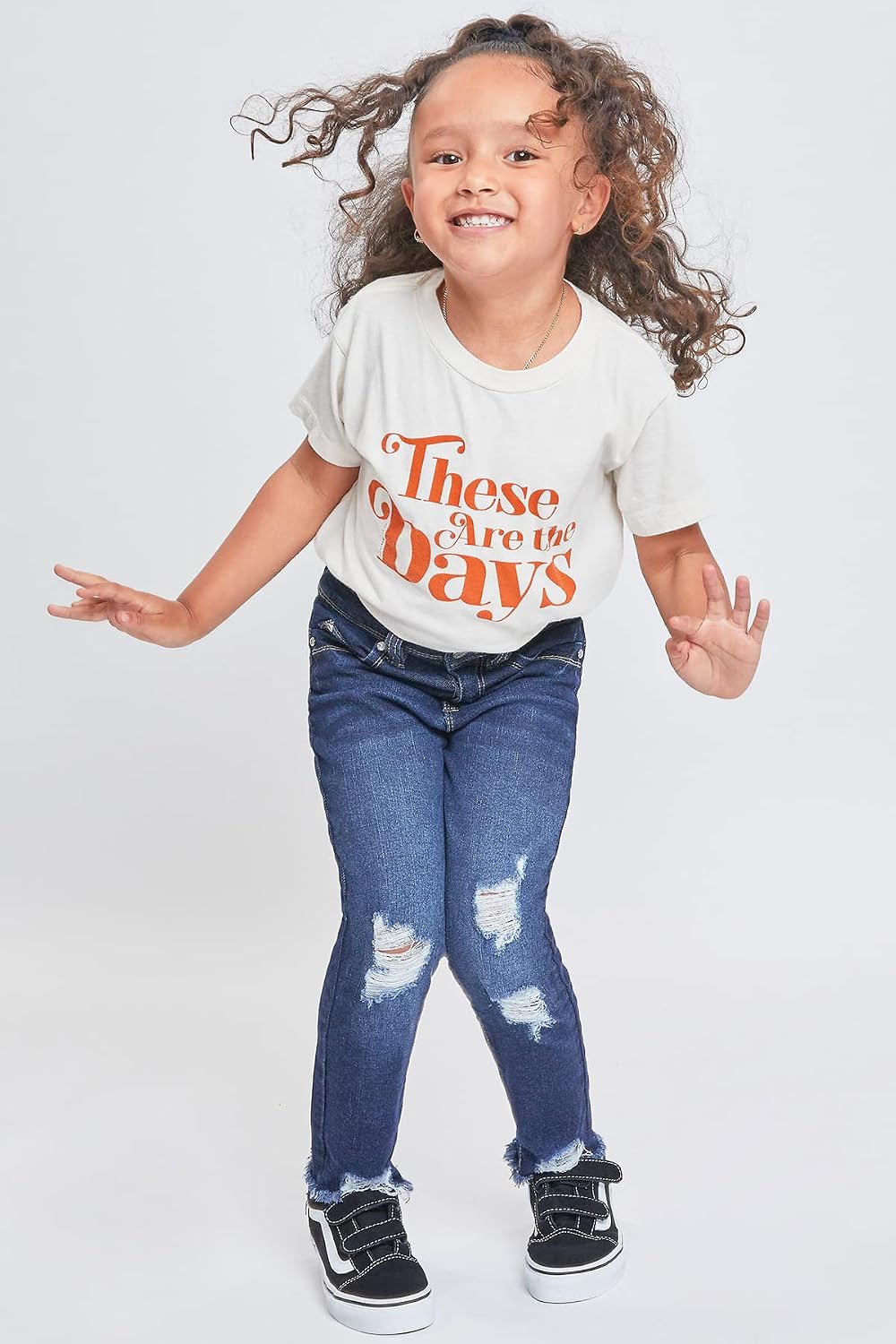 YMI Toddler Girls Wannabettafit Fray Hem Sustainable Jean