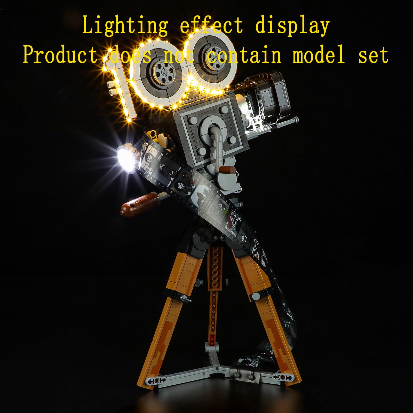 GEAMENT Jeu De Lumières Compatible avec Lego La caméra Hommage à Walt Disney 43230 (Modèle de Bloc Non Inclus)