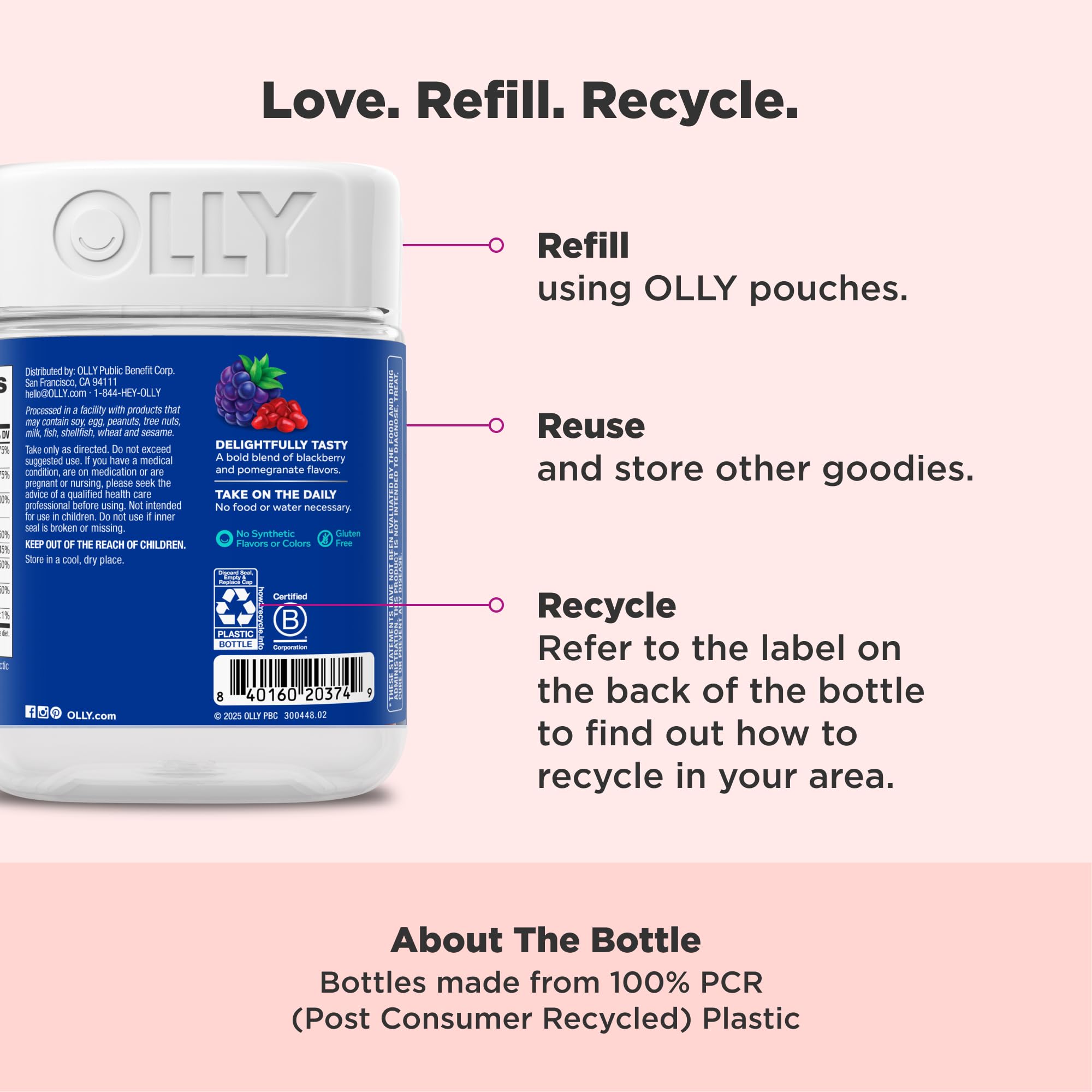 OLLY Men's Multivitamin Gummy, Supports Overall Wellness,* - 130 Count — Amazon image 4