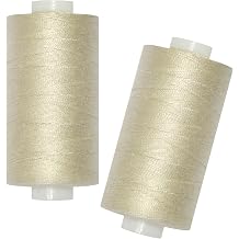 All Purpose Sewing Thread-2 Spools of Hand Polyester Sewing Thread for Sewing Machine for Hand and Machine SewingLight Beige, 2 spools
