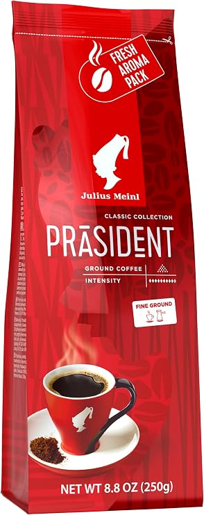 Julius Meinl Präsident Blend Ground Filter Coffee, Medium Roasted, Soft Drink 220 g