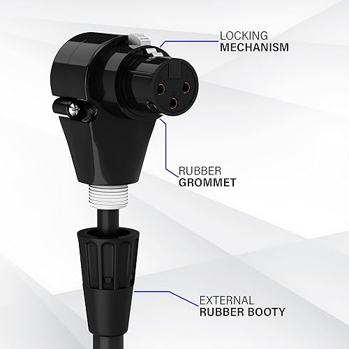 Miniatura 10 de LyxPro Cable de micrófono XLR de 150 pies equilibrado macho a hembra, cable de micrófono de 3 pines para altavoces alimentados, interfaz de audio