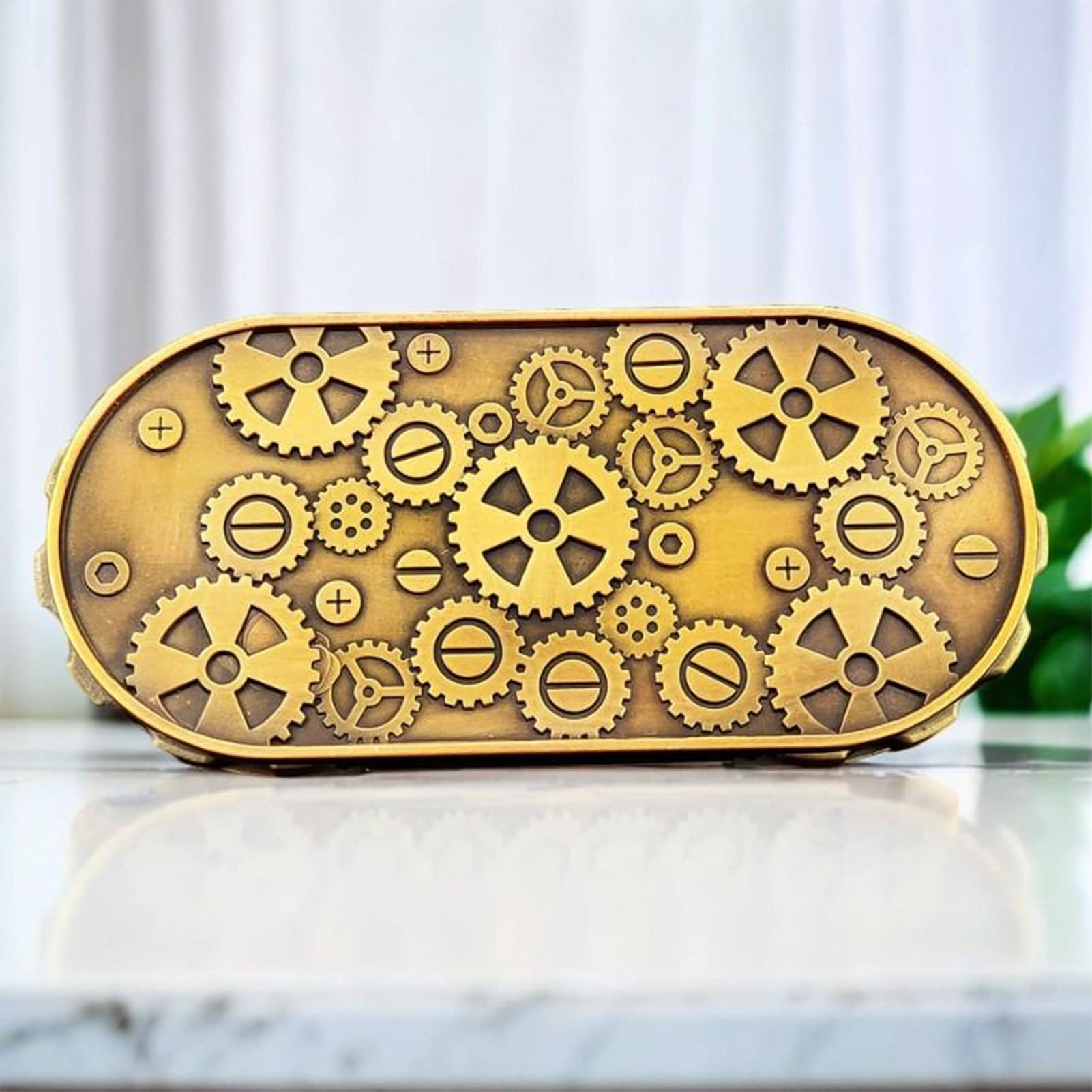 Metal Dice, Game Theme Metals Spin Dice, 4.69x2.13 inches Aluminum Alloy Mysterious Toy with Engravings, Beginners Group Activities Use for Dorm, Travel, Home, Interactive Fun