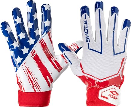 Shock Doctor Showtime Receiver Glove, Stars and Stripes/Gold S