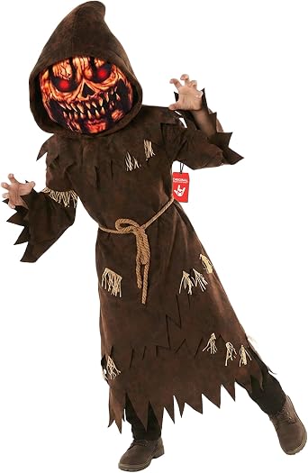 Morph Pumpkin Costume Kids, Brown Pumpkin Grim Reaper Costume Kid, Scary Halloween Costumes For Kids, Halloween Costumes Boy