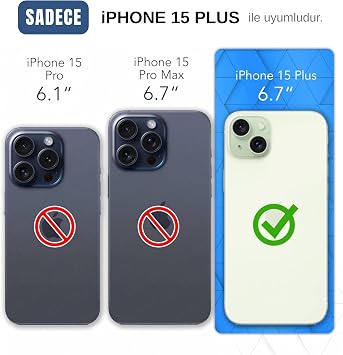 Ehr. iPhone 15 Plus ile Uyumlu Lansman Kılıf, İçi Kadife Silikon, Kamera Çıkıntılı Koruyucu, Leke Tutmaz ve Darbe Emici Şık Kapak (Siyah, iPhone 15 Plus)
