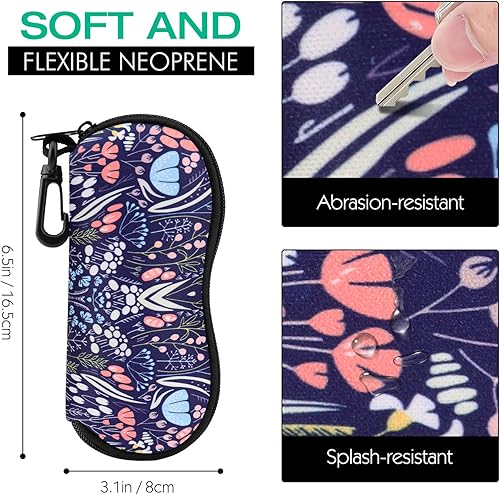 Miniatura 37 de MoKo - Estuche suave, ultra ligero, de neopreno, para lentes de sol, con cremallera y clip para cinturón